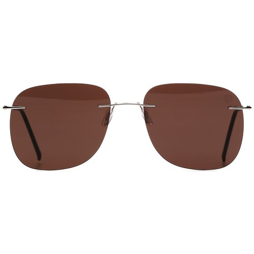 Солнцезащитные очки Brillenhof, квадратные, оправа: металл, для мужчин, серый