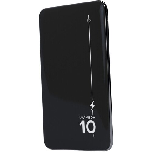 Внешний аккумулятор Lyambda LP302 Power Delivery 10000 мАч Slim Black внешний аккумулятор power bank 10000 мач бюрократ bpq10f черный bpq10f18pbk