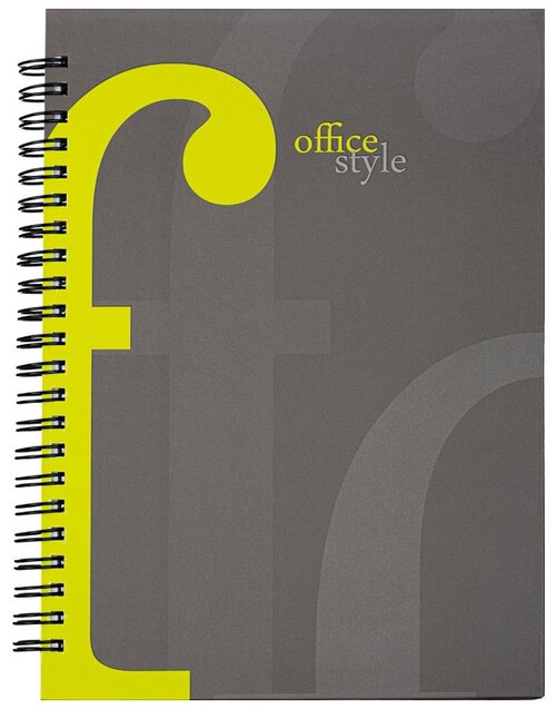 Attache Бизнес-тетрадь Office Style А5, клетка, 96 л., 1 шт., серый