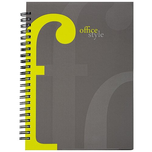 Attache Бизнес-тетрадь Office Style А5, клетка, отсутствует, 96 л., 1 шт., серый