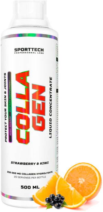 Коллаген + витамины 500 мл. черн. смородина-апельсин SPORTTECH Collagen для суставов красоты здоровья кожи, волос и ногтей