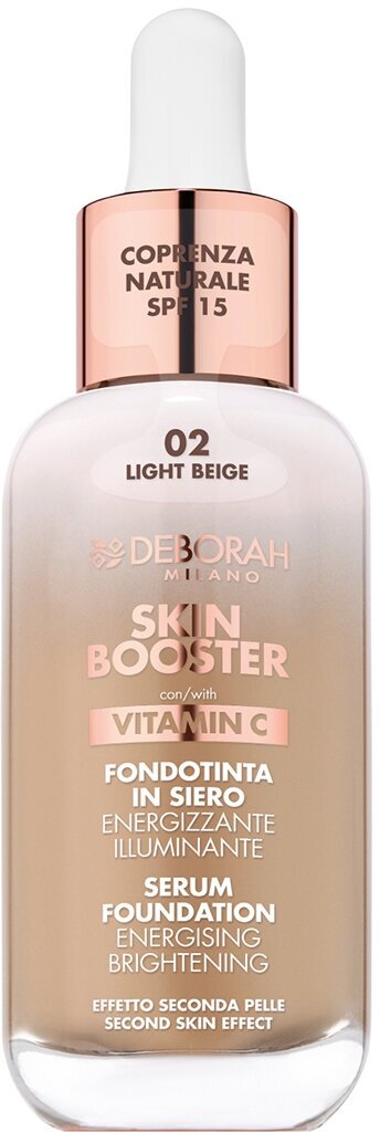 Deborah Milano Тональная основа-сыворотка Skin Booster Serum Foundation, тон 02 светлый бежевый