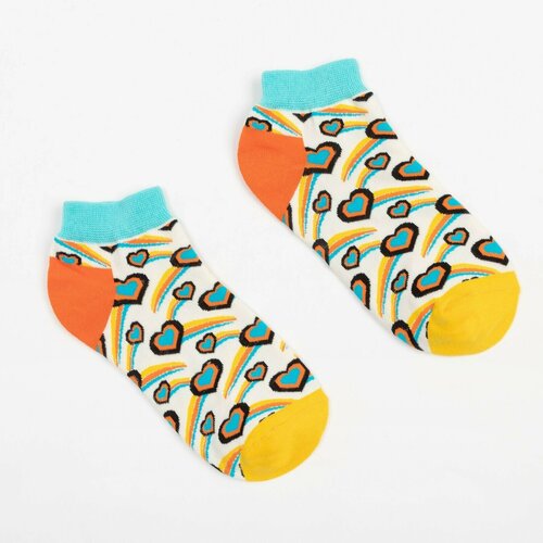 Носки Minaku размер 36-39, желтый, мультиколор носки minaku размер s мультиколор желтый