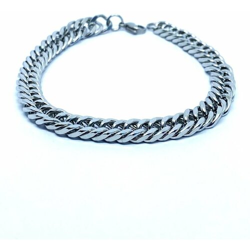 фото Браслет-цепочка, металл, размер 21 см, серебряный нет бренда