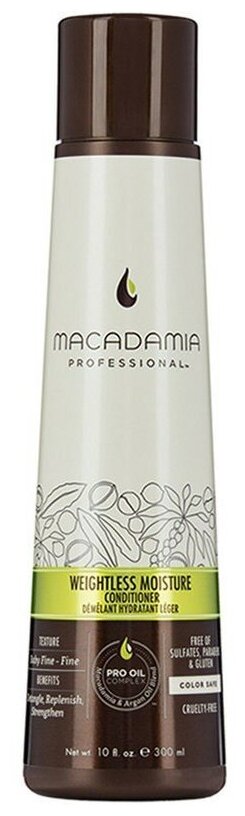 Macadamia кондиционер Weightless Moisture Conditioner увлажняющий для тонких волос, 300 мл