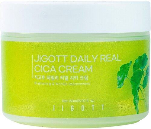 Крем для лица с азиатской центеллой Jigott Daily Real Cica Cream, 150 мл