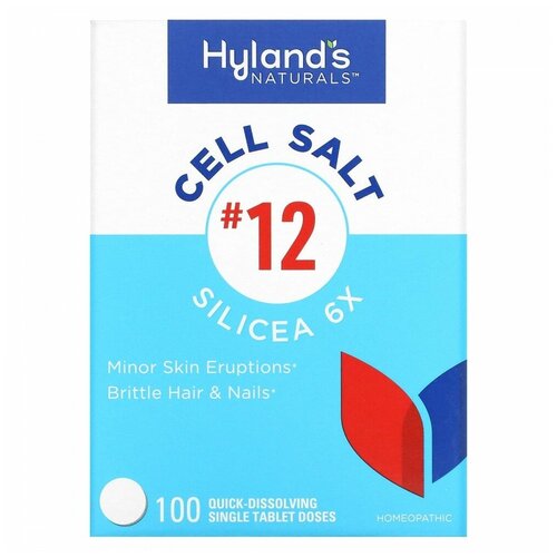 Купить Hyland's, Cell Salt #12, Silicea 6X, 100 Quick-Dissolving Single Tablet