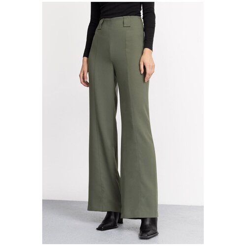 фото Брюки широкого кроя emka d280/izzet хаки 48 emka fashion