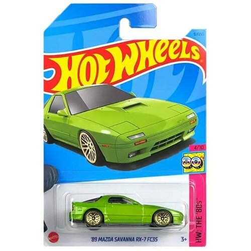 Машинка Hot Wheels коллекционная (оригинал) 89MAZDA SAVANNA RX-7 FC3S зеленый HKG81