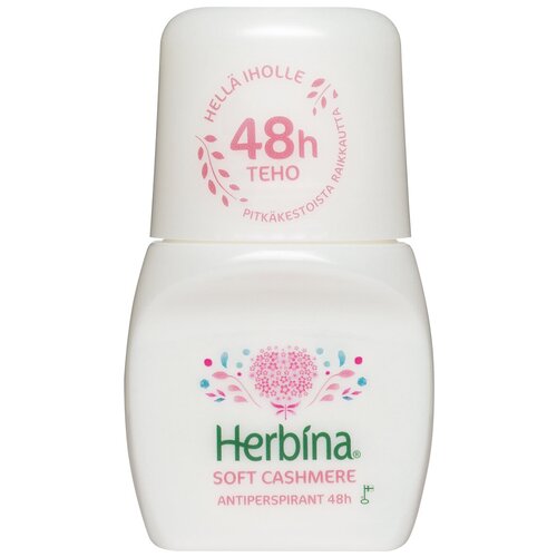 Шариковый антиперспирант HERBINA Кашемир, 48 ч, 50 мл
