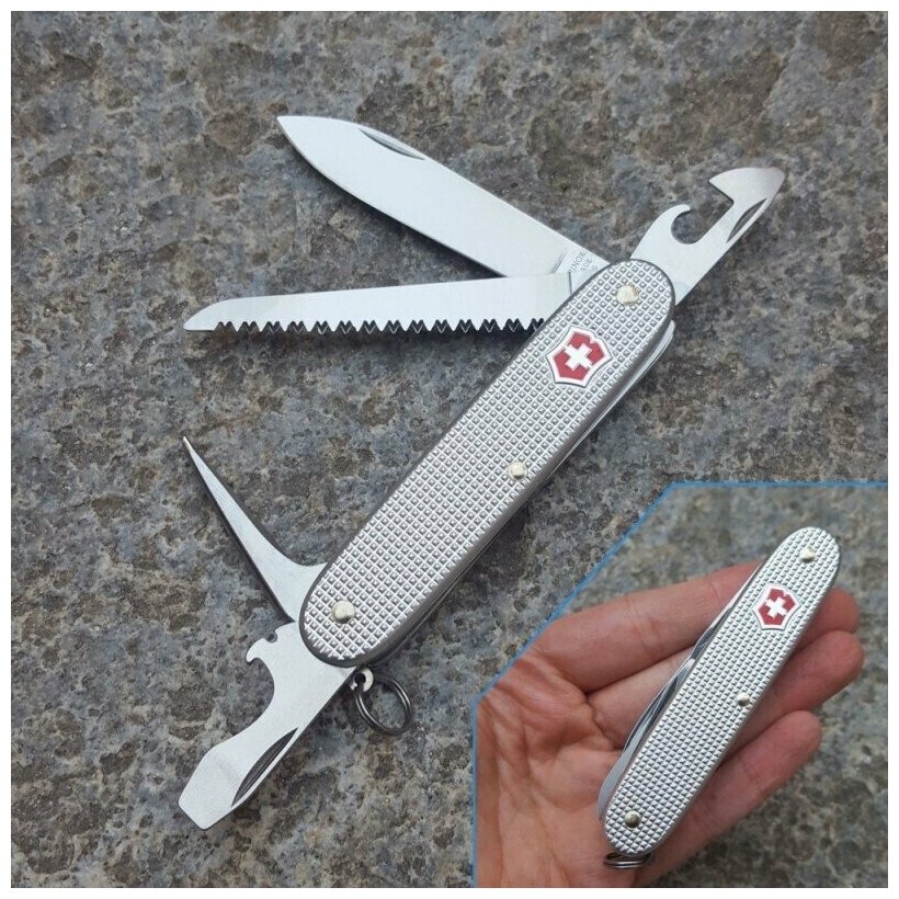 Нож перочинный Victorinox Farmer Alox (0.8241.26) 93мм 9функций серебристый карт.коробка - фото №14