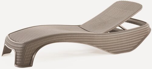 Изображение товара Шезлонг KETER "Atlantic", бежевый, пластик, 120кг, 197x74x36см