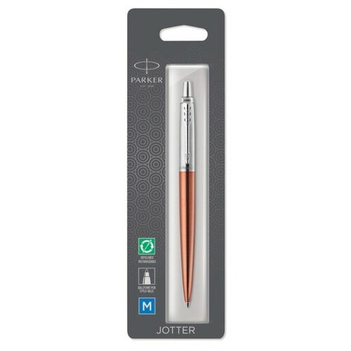 Ручка шариковая Parker Jotter Core Chelsea Orange CT, синяя, блистер 1953242 Parker 9372734 .