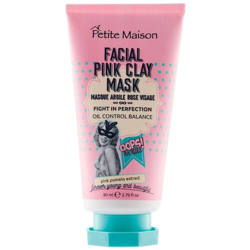 Petite Maison Очищающая маска с розовой глиной, 80 мл маска для лица бизорюк маска для лица розовая глина с маслом ламинарии море лечит