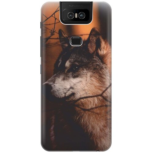 фото Re:pa накладка transparent для asus zenfone 6 zs630kl с принтом "красивый волк"
