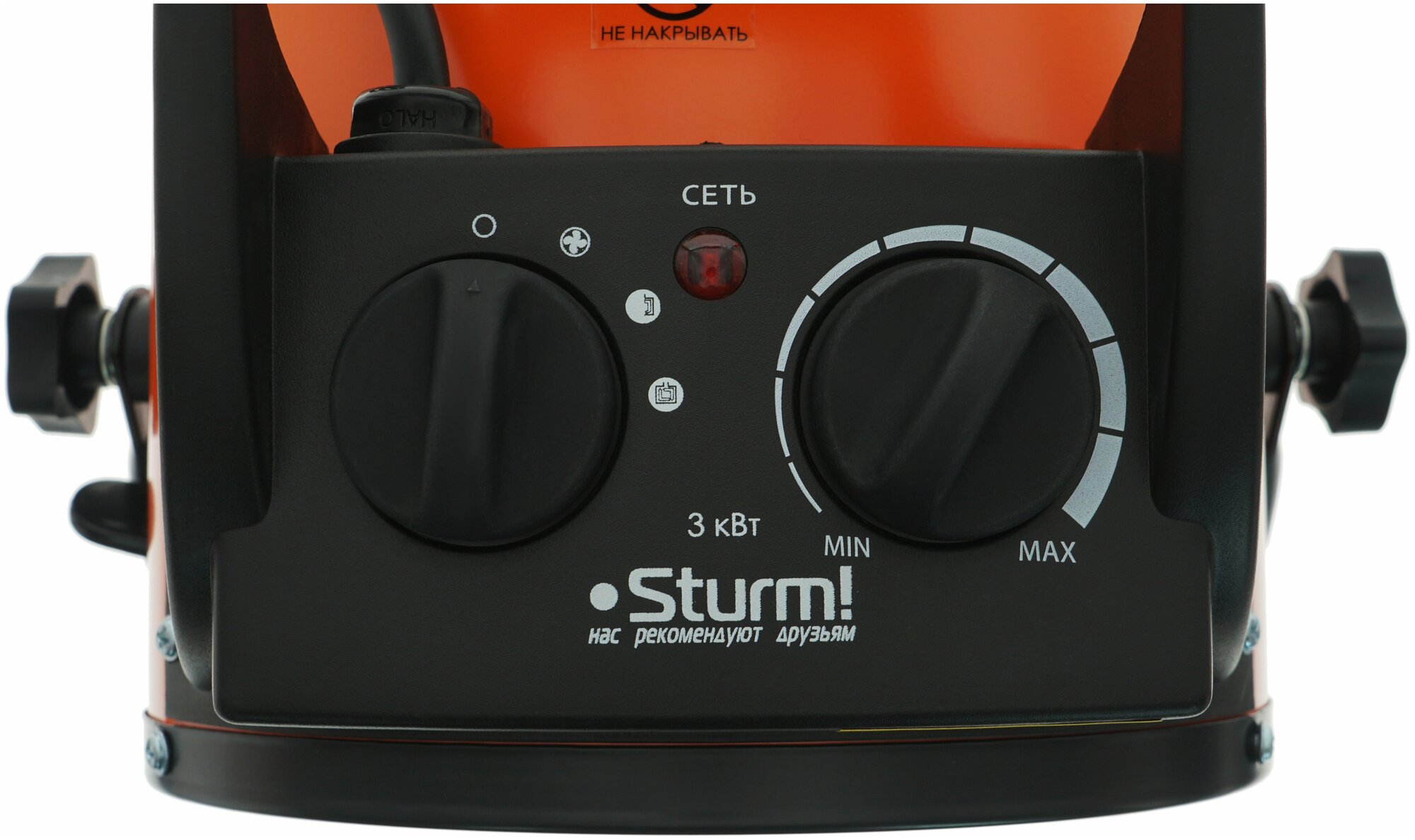 Тепловентилятор Sturm! FH3022C, 3 кВт, 30 м², черный/оранжевый - фото №12