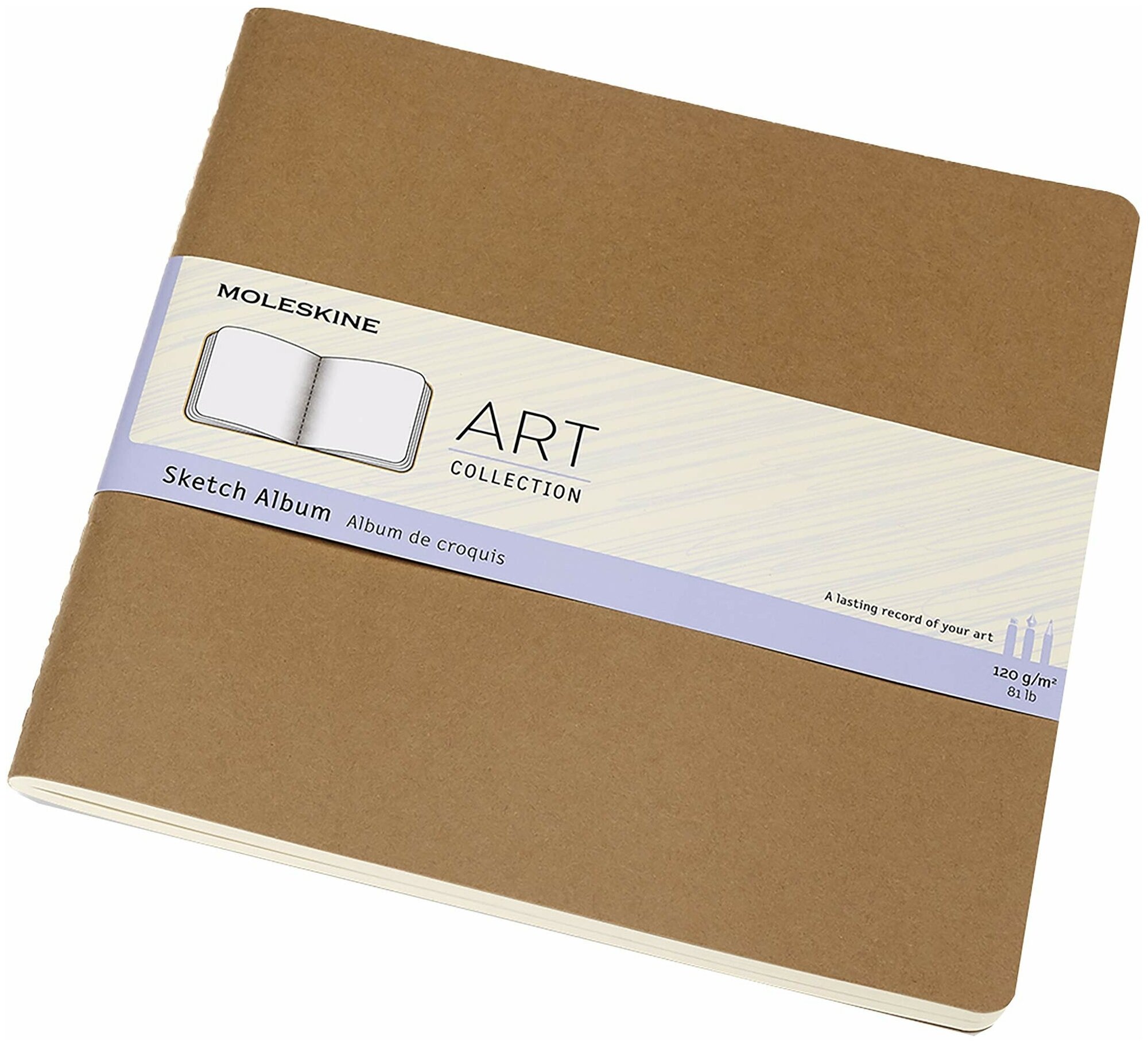 Блокнот для рисования Moleskine ART SOFT SKETCH ALBUM (ARTSKA3P3) 88 стр. 13x21 cм, бежевый