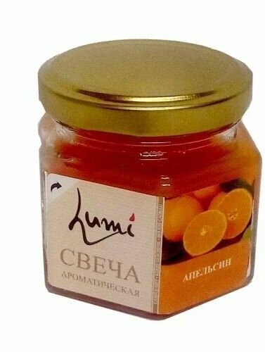 Свеча ароматическая Lumi Апельсин, банка 120г х 1шт