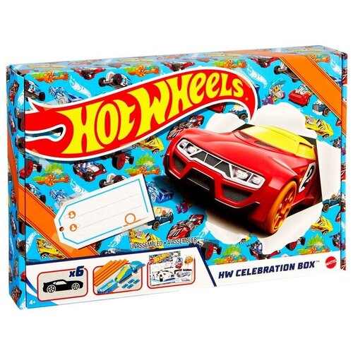 Hot Wheels Celebration box GWN96 голубой/оранжевый набор настольных игр умные игры hot wheels iq подарочный набор 6 в 1 азбука и счёт