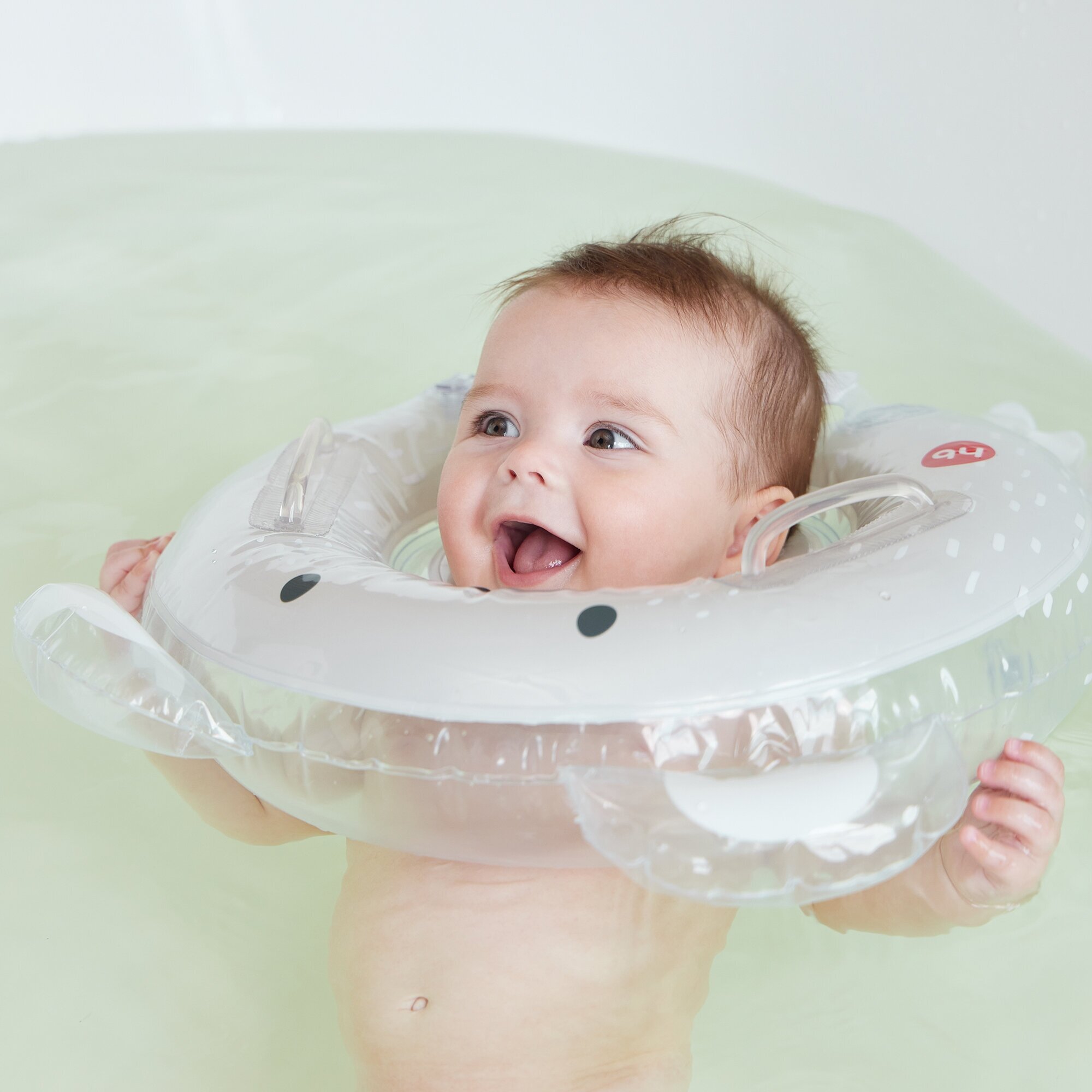 Круг для купания Happy Baby, Swimmer надувной зеленый - фото №2
