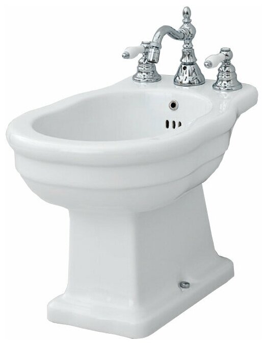 Artceram Биде напольное ArtCeram Hermitage HEB002 01;00 3F/EE06 3F, 3 отверстия под смеситель, белое