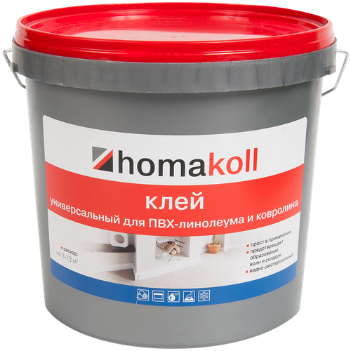 клей для резиновых напольных покрытий homa homaprof 797 2k pu 6 1 0 9 кг Клей для гибких напольных покрытий Homa Homakoll 208 4 кг