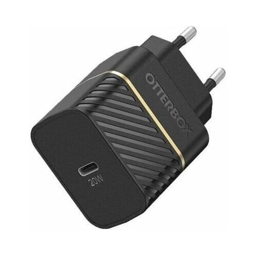 Зарядное устройство OtterBox: блок питания USB-C, 20 W + кабель USB-C, 1 метр, для быстрой зарядки, цвет Black Shimmer, черный (78-80479)