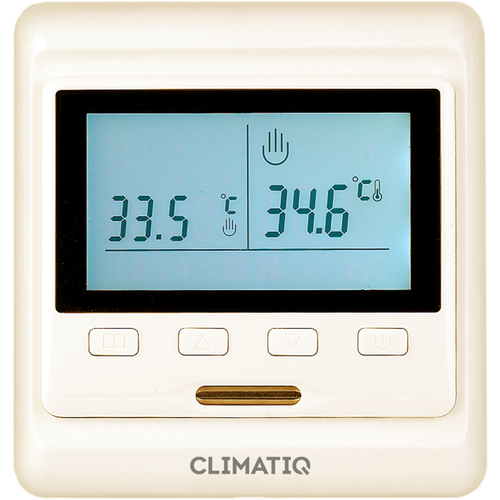 Терморегулятор с ЖК-дисплеем CLIMATIQ PT (ivory)