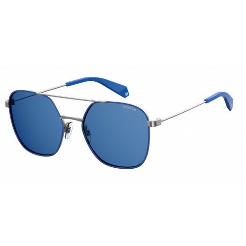 фото Солнцезащитные очки polaroid, авиаторы, оправа: металл, для женщин, серый
