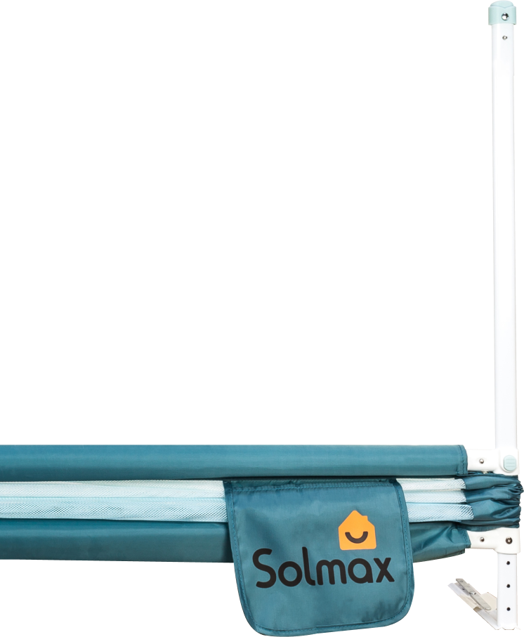 Защитный барьер Solmax для кровати, ограничитель бортик для новорожденных, 160 см, серый - фото №9