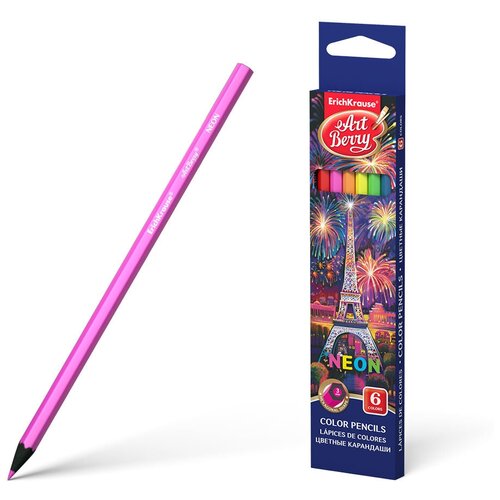 Купить ErichKrause Цветные карандаши ArtBerry Neon 6 цветов (39424)