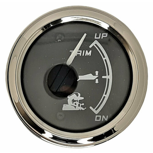 фото Указатель трима для лодочных моторов johnson/evinrude/suzuki, 1/88 ом, черный циферблат, с разъемом для подключения мореман