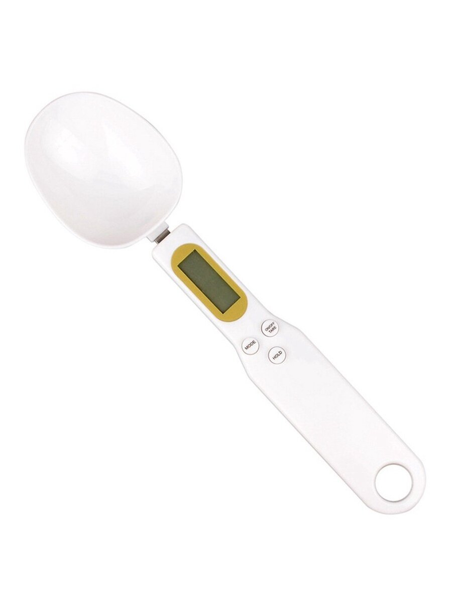 Кухонная цифровая ложка-весы с ЖК дисплеем / Digital Spoon Scale AA2, белый / Электронная мерная ложка-весы