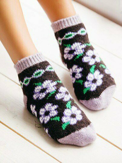 Носки Бабушкины носки, размер 34-37, зеленый, коричневый, фиолетовый