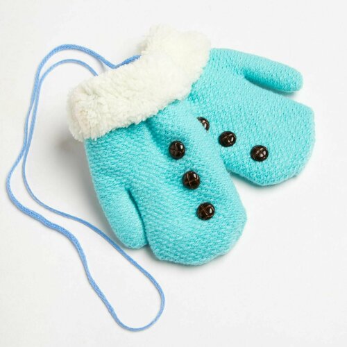 фото Варежки , размер 15, голубой denco store