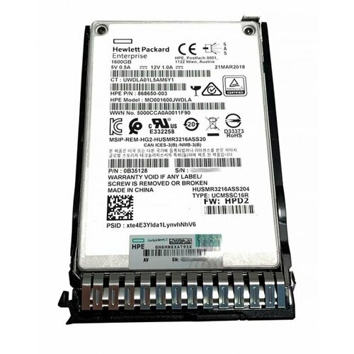 Жесткий диск HP P06580-001 1,6Tb SAS 2,5