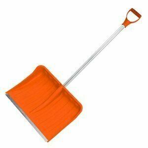 фото Лопата снеговая Павловская Заря оцинкованный металл с деревянным черенком 375х500 мм
