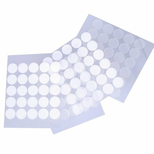 Липучка на клеевой основе «Круг прозрачный», набор 55 шт, размер 1 шт. — 1,5 см