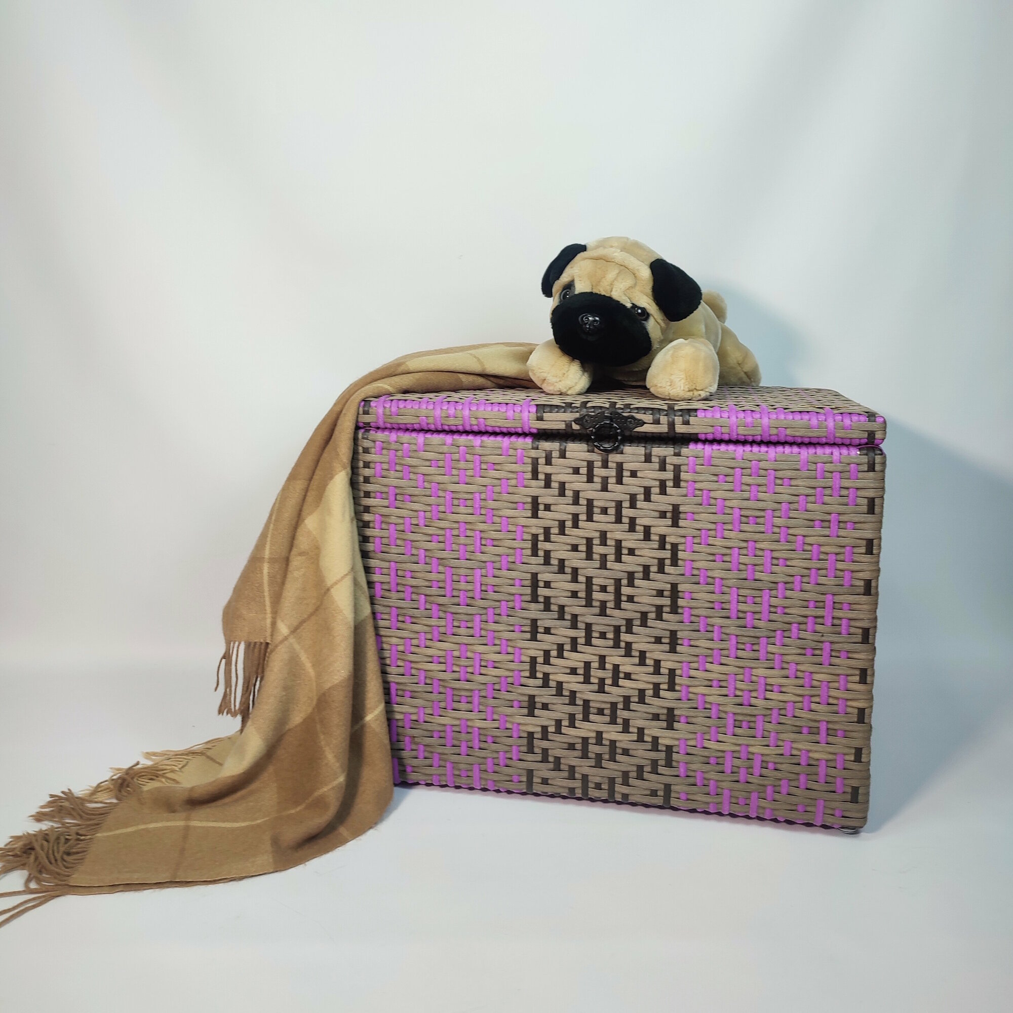 Плетеный (уличный) сундук из искусственного ротанга - фотография № 15