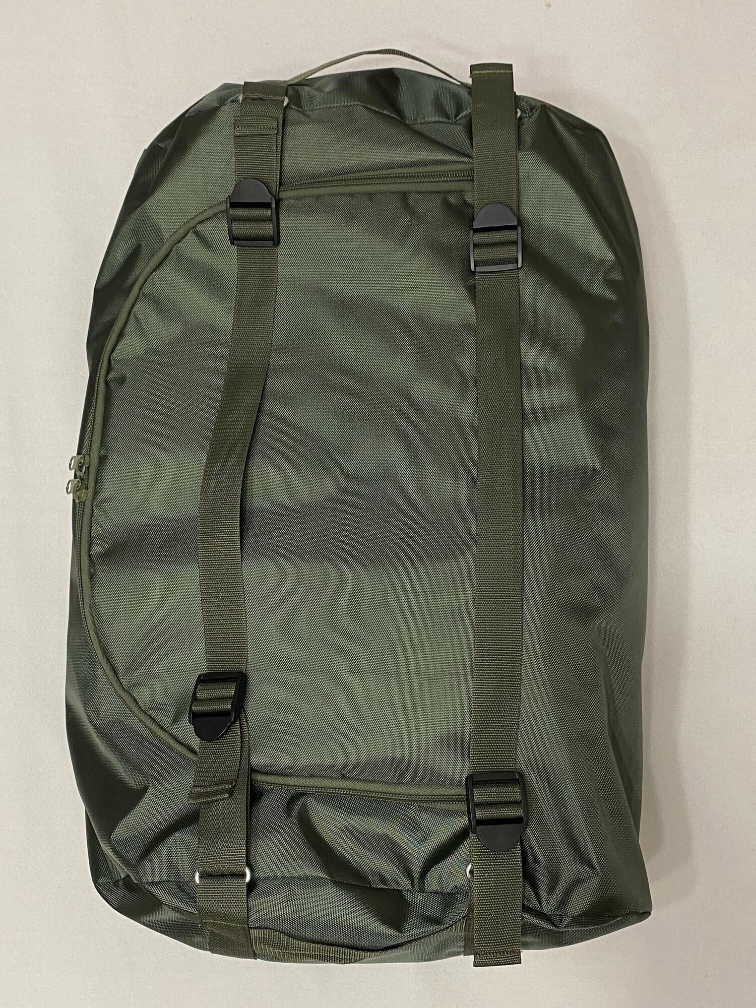 Сумка-баул сумка-рюкзак , 110 л, 51х34х70 см, ручная кладь, плечевой ремень, водонепроницаемая, ультралегкая, зеленый - фотография № 7