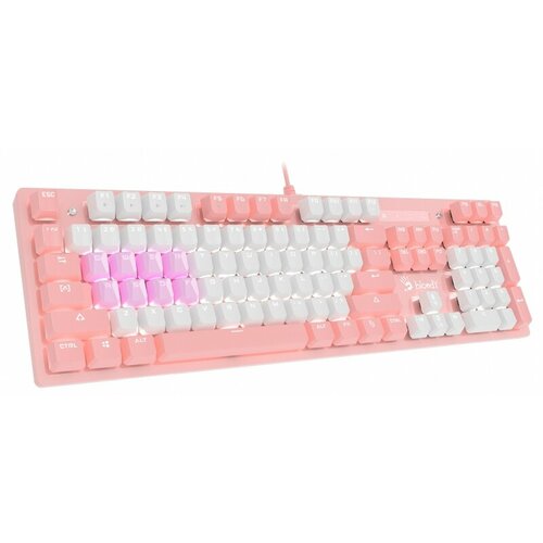 Клавиатура механическая A4TECH Bloody B800 Dual Color розовыйбелый 649400₽