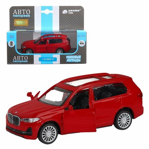 ТМ Автопанорама Машинка металлическая 1:44, BMW X7, черный, откр. двери, инерция, в/к 17,5*12,5*6,5 см JB1251256