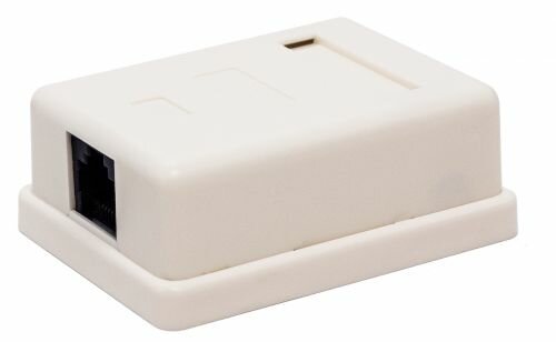 Компьютерная розетка настенная Filum FL-NA-SOCKET6-1 6 кат, 1 х RJ-45/8p8c, 110/Krone