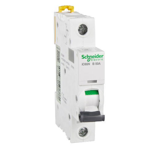 фото IC65N 1P 50А Автоматический выключатель 1-полюсный, 50А, 6кА (хар-ка B) Schneider Electric, A9F17150