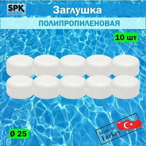 SPK/ Заглушка полипропиленовая диаметр 25 мм. 10шт.