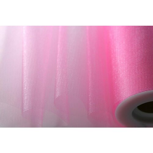 Фатин средней жесткости, ширина 15см, цвет розовый, 100% нейлон, 1035-004, 1 метр
