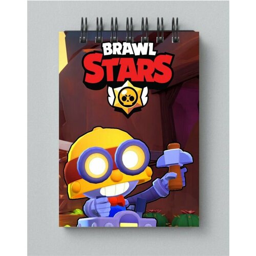 Блокнот Бравл старс, Brawl stars №9 с Карлом, А5 printio блокнот бравл старс