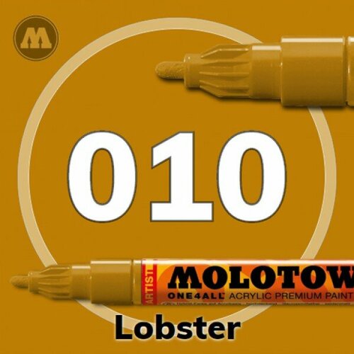 Маркер акриловый Molotow ONE4ALL 127HS 010 Лобстер (Lobster) 2мм маркер акриловый molotow one4all 127hs 220 неон желтый neon yellow fluorescent 2мм