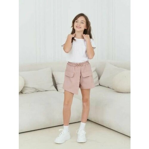 фото Школьная юбка стильные непоседы, размер 38-152, розовый