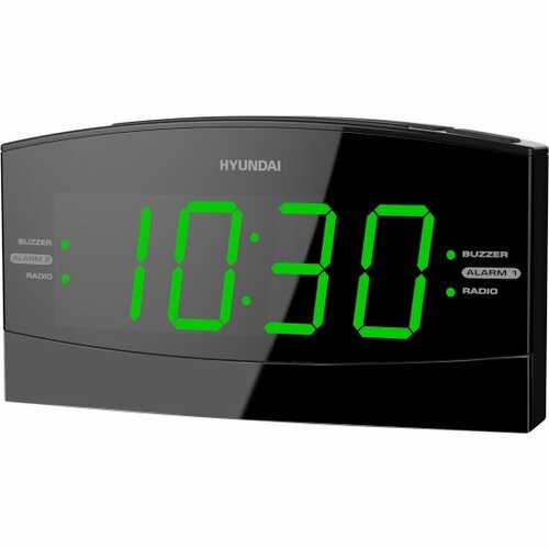 Радиобудильник Hyundai H-RCL238 черно-зеленый 276500₽